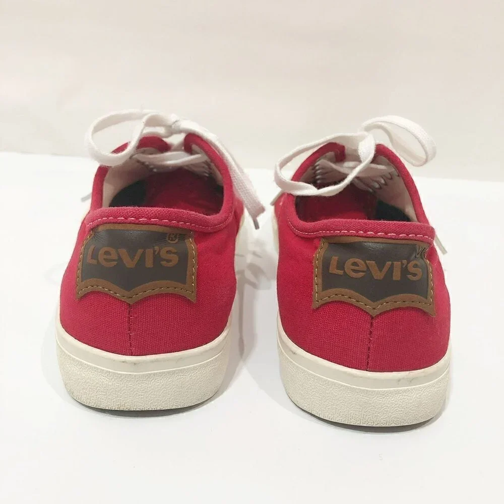 Levi's Canvas Red‎ Sneakers Low Tops Size 7.5